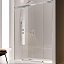 Mampara frontal Glase 2 hojas correderas + 2 hojas fijas plata brillo para ducha de Kassandra